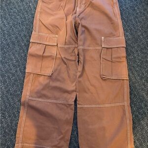 Brown Flare Wide Leg Jeans